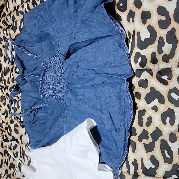 2 peplum fit linen and blue jean never been worn no tags - Picture 5 of 8